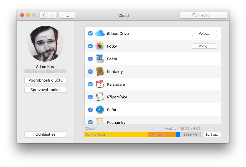 macbook menu icloud