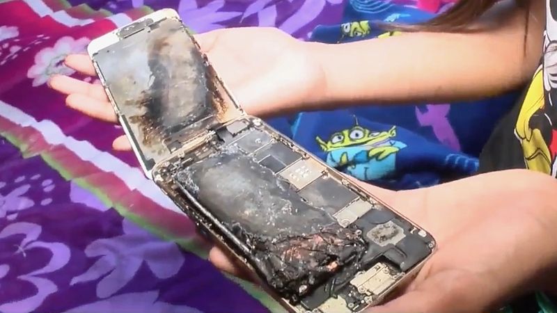 Vyhořelý iPhone