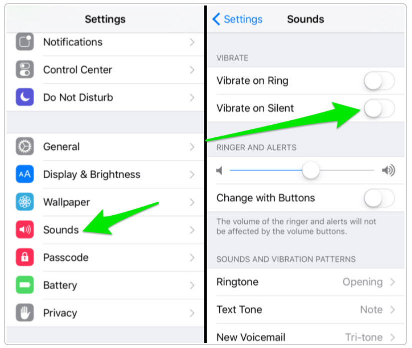 vibrace iPhone - jak vypnout a zapnout